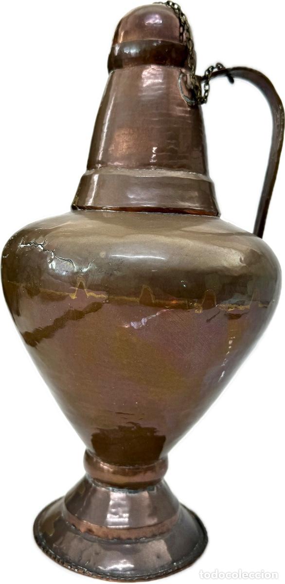 Antig&uuml;edades: JARRA DE COBRE - S. XIX - RARA - Foto 3