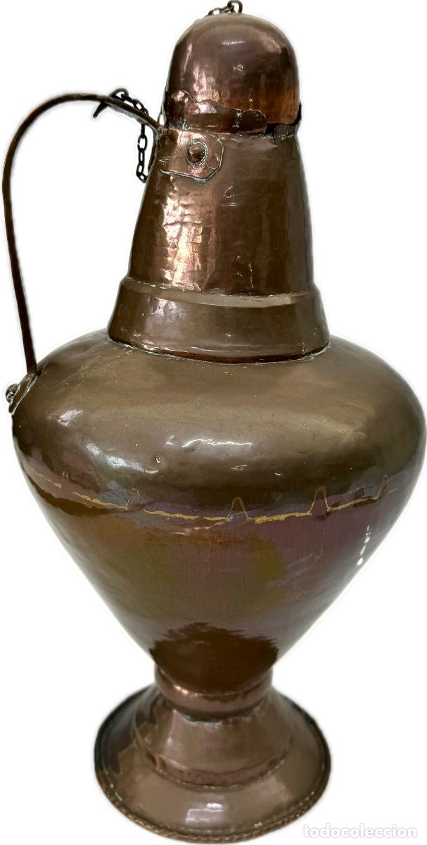 Antig&uuml;edades: JARRA DE COBRE - S. XIX - RARA - Foto 5