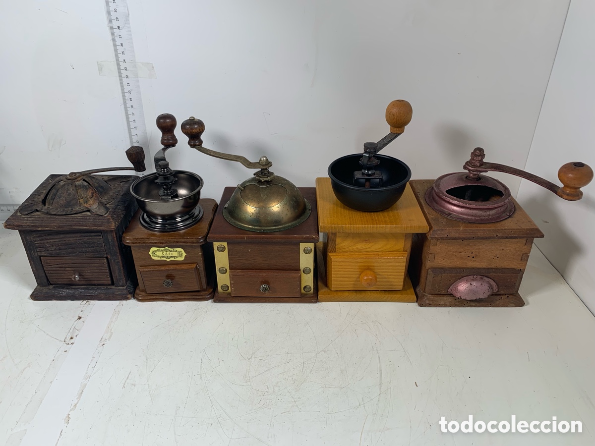 Antiguidades: 01_ Lote molinillos de caf&eacute;