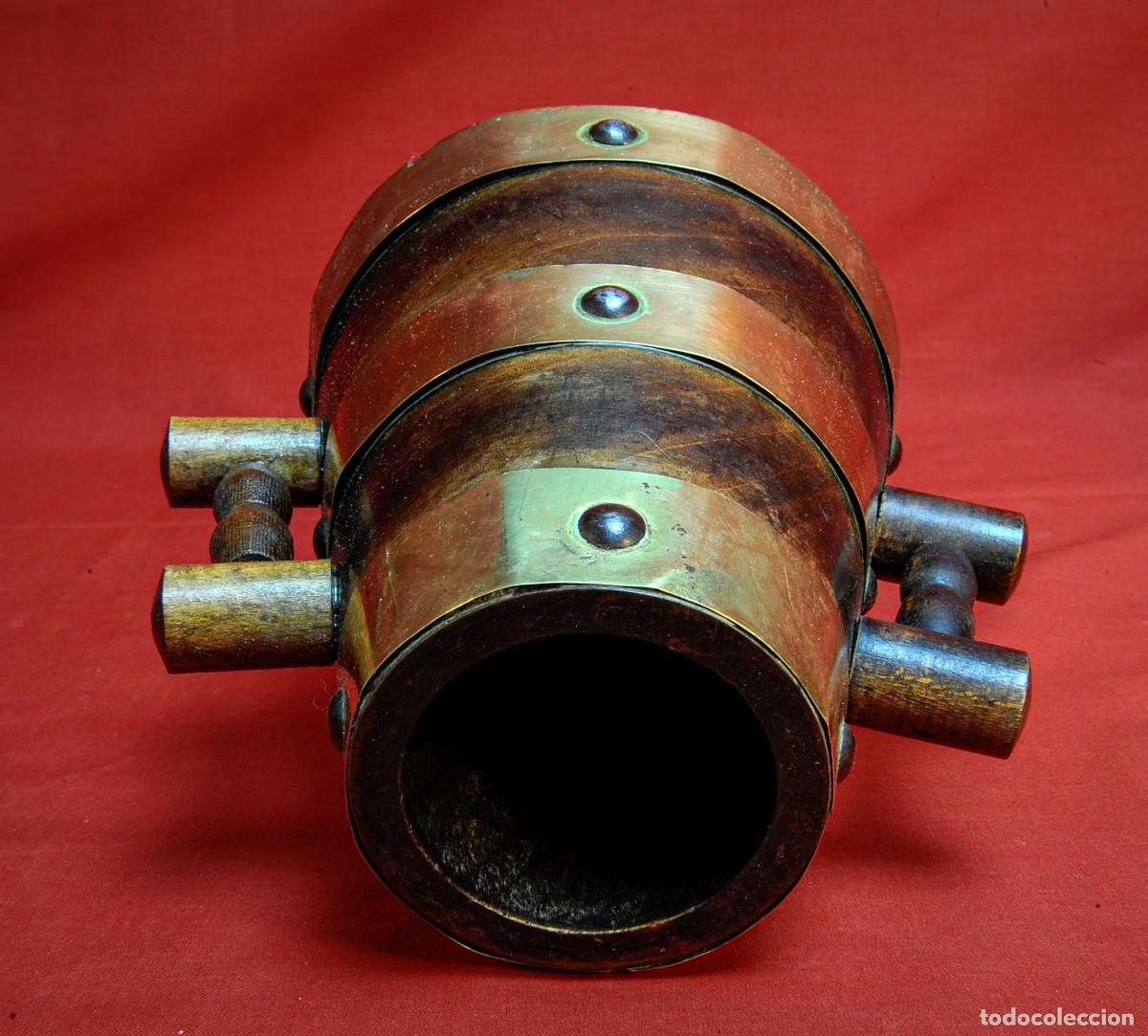 Antig&uuml;edades: Herrada vasca de madera 16 cm - Foto 4