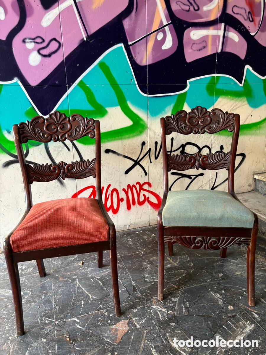 Antig&uuml;edades: 4 sillas Fernandinas 1830 - Foto 1