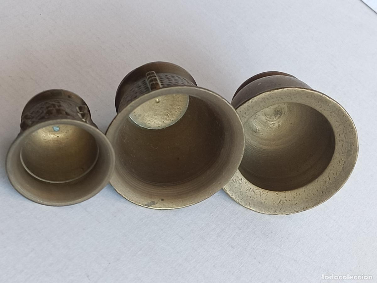 Antig&uuml;edades: 3 MORTEROS DE BRONCE PEQUE&Ntilde;OS - Foto 5