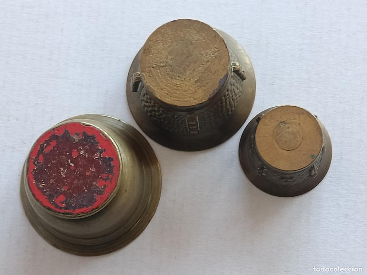 Antig&uuml;edades: 3 MORTEROS DE BRONCE PEQUE&Ntilde;OS - Foto 6