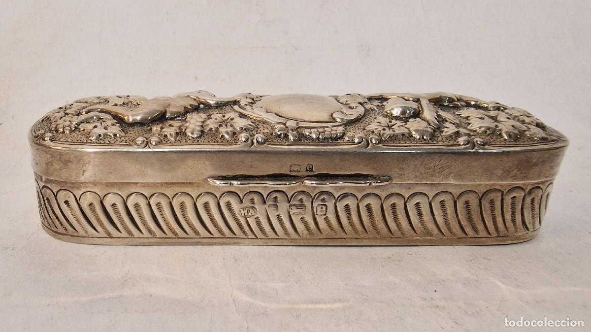 Antig&uuml;edades: Caja antigua de plata inglesa - Foto 2