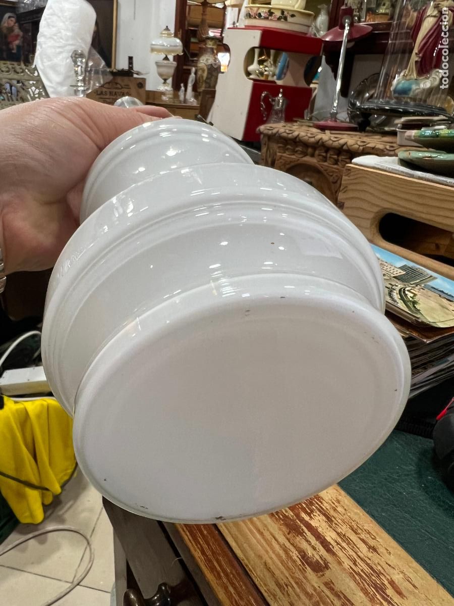 Antig&uuml;edades: ANTIGUO QUINQUE DE OPALINA - MEDIDA TOTAL 41,5 CM - Foto 8