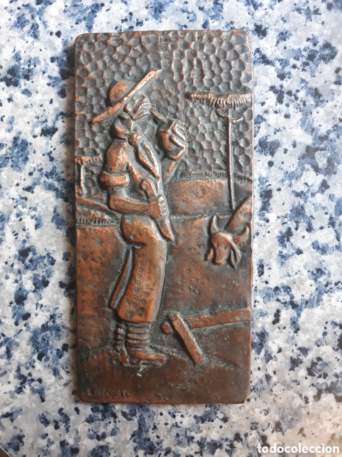 Antig&uuml;edades: Cuadro de cobre Brasil