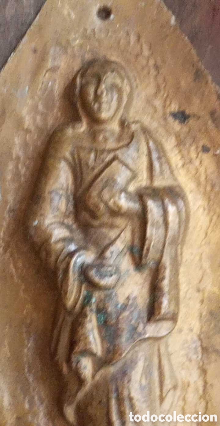 Antig&uuml;edades: Objeto Religioso. Relieve repujado. Siglo XVIII - Foto 7