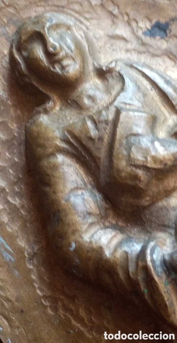 Antig&uuml;edades: Objeto Religioso. Relieve repujado. Siglo XVIII - Foto 9
