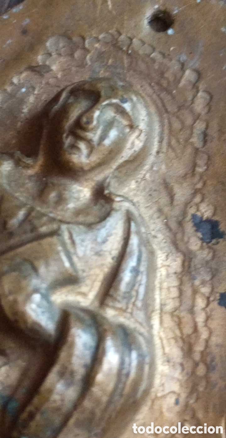 Antig&uuml;edades: Objeto Religioso. Relieve repujado. Siglo XVIII - Foto 10