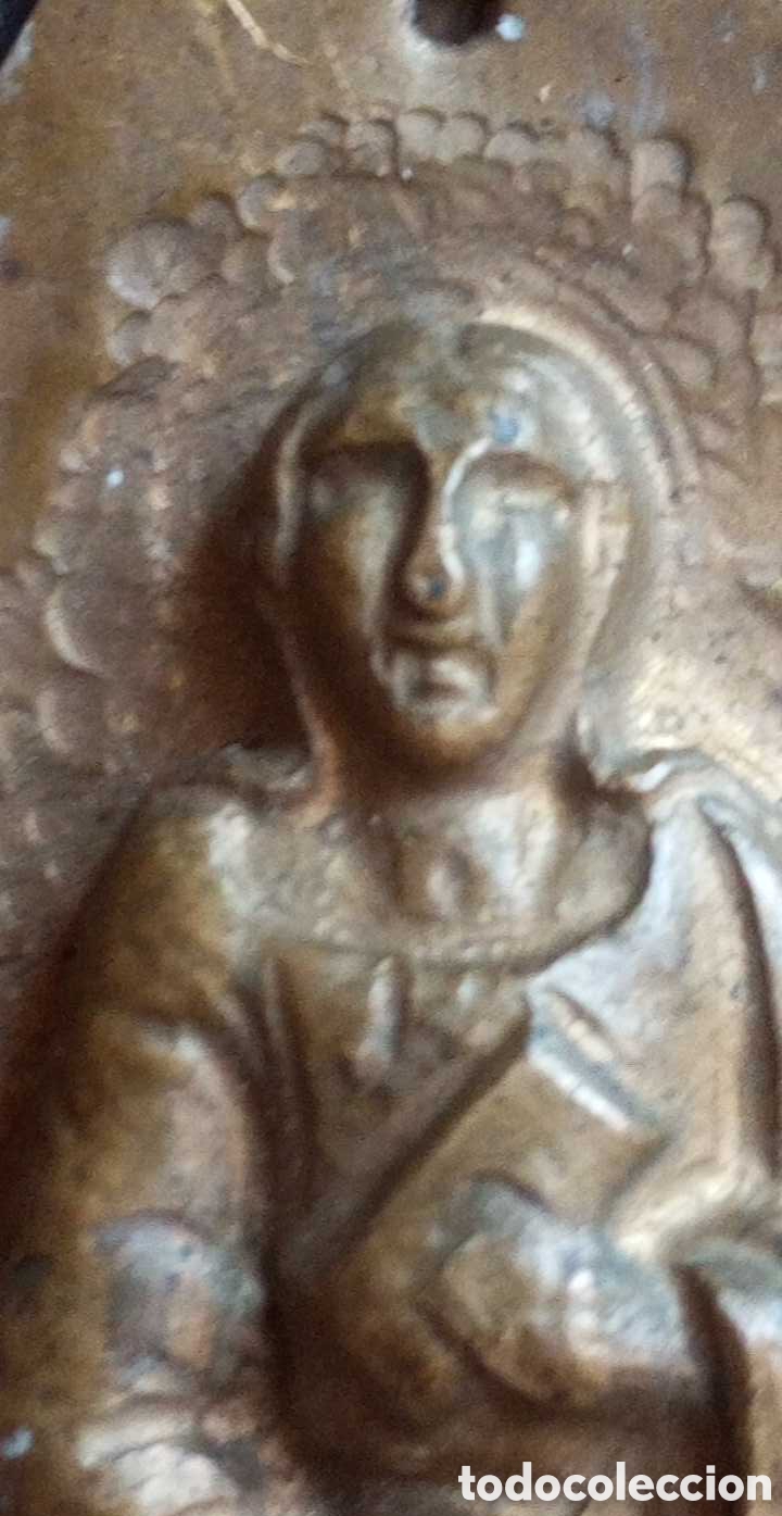 Antig&uuml;edades: Objeto Religioso. Relieve repujado. Siglo XVIII - Foto 11
