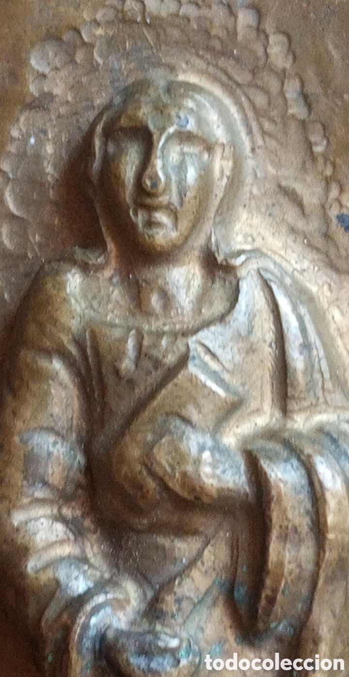 Antig&uuml;edades: Objeto Religioso. Relieve repujado. Siglo XVIII - Foto 1
