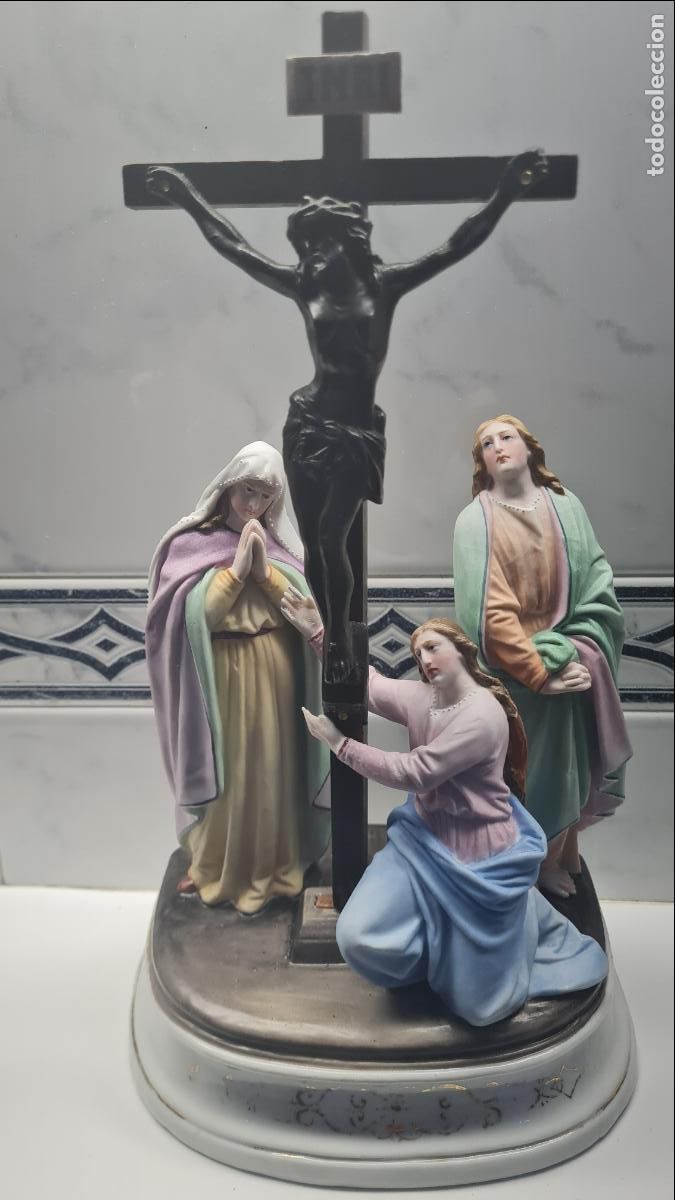 Antig&uuml;edades: CALVARIO EN PORCELANA - Foto 8