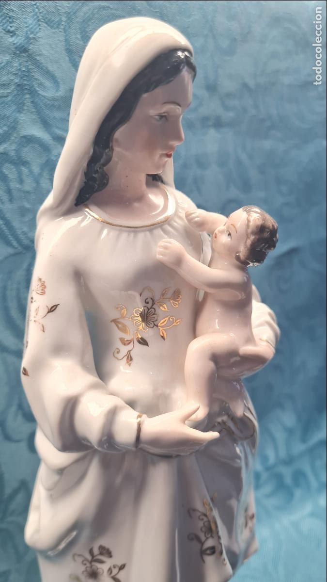 Antig&uuml;edades: VIRGEN CON NI&Ntilde;O EN BRAZOS - Foto 2