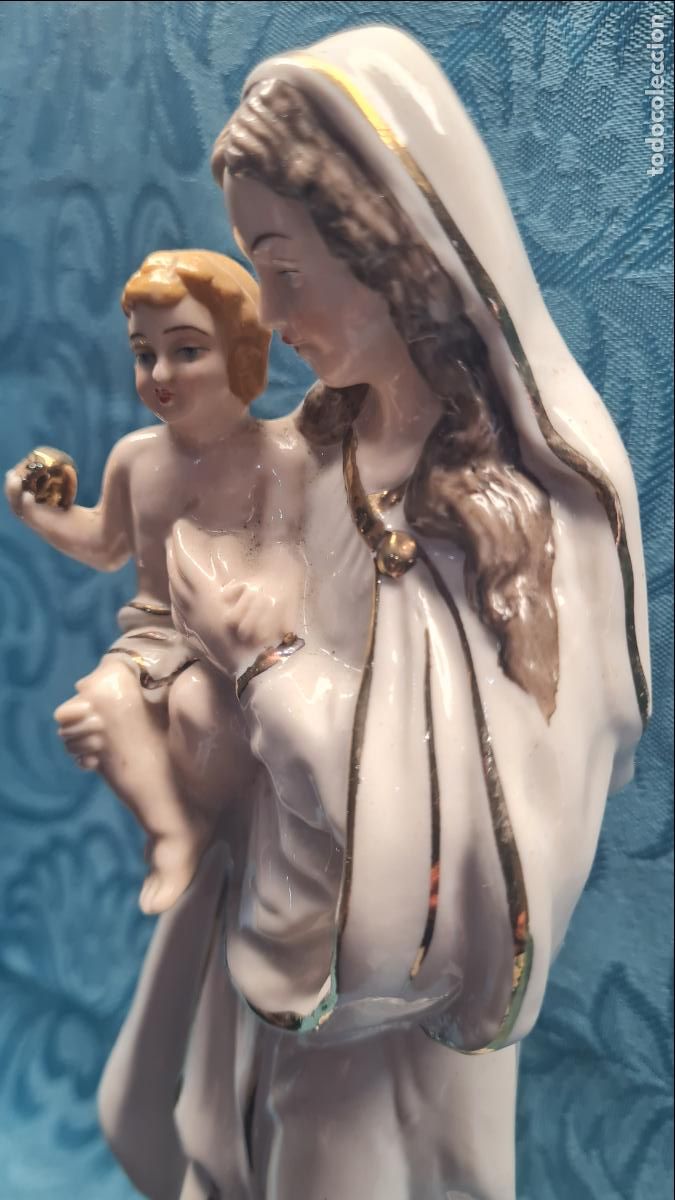 Antig&uuml;edades: VIRGEN CON NI&Ntilde;O EN BRAZOS - Foto 3