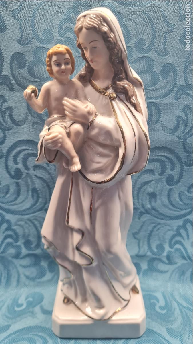 Antig&uuml;edades: VIRGEN CON NI&Ntilde;O EN BRAZOS - Foto 1