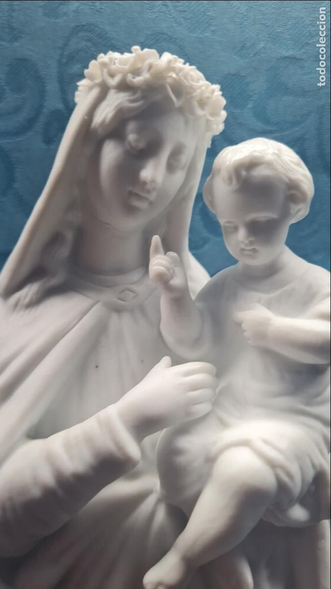 Antig&uuml;edades: VIRGEN CON NI&Ntilde;O EN BRAZOS - Foto 4