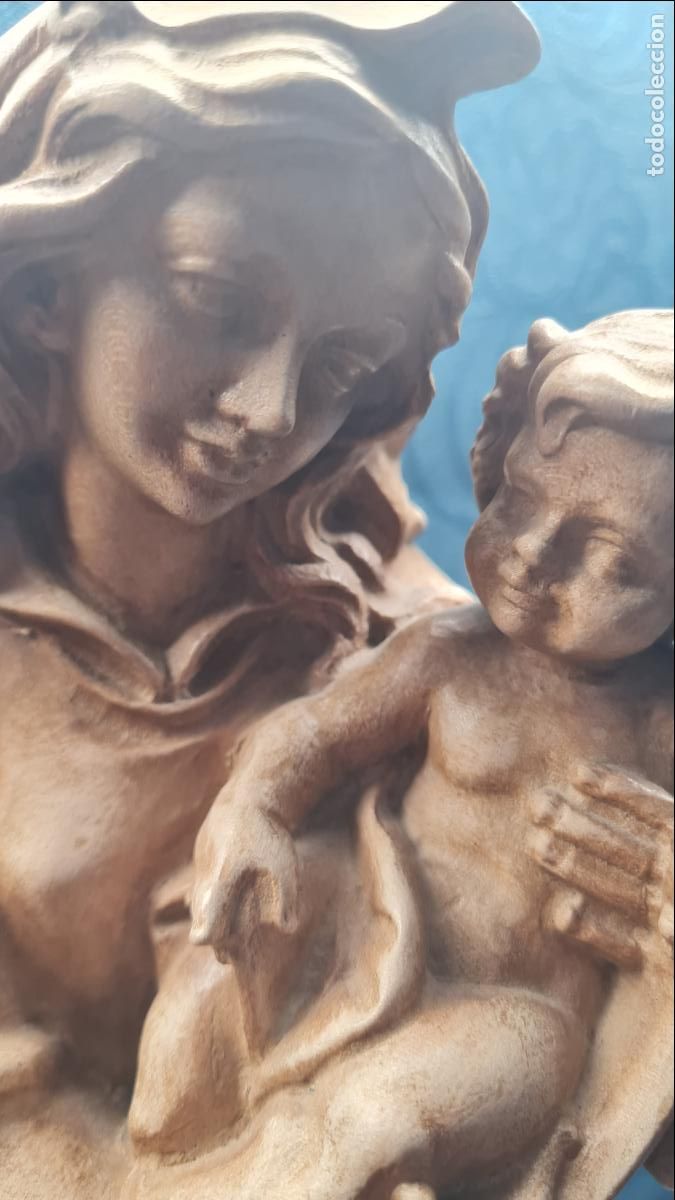 Antig&uuml;edades: VIRGEN CON NI&Ntilde;O EN BRAZOS - Foto 3