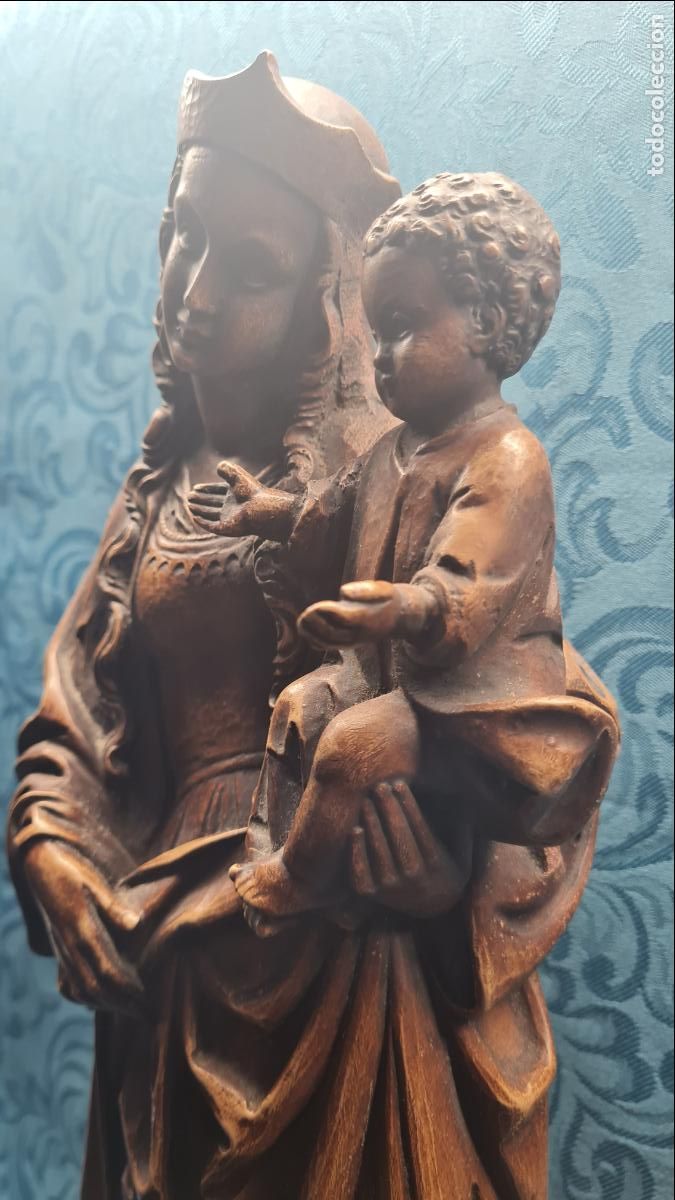 Antig&uuml;edades: VIRGEN CON NI&Ntilde;O EN BRAZOS - Foto 3