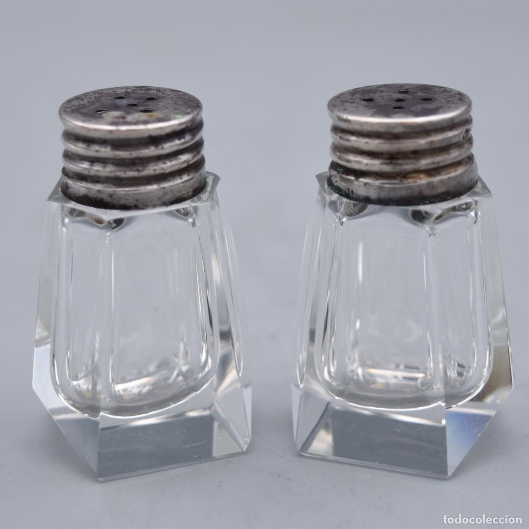 Antig&uuml;edades: Saleros de plata y cristal - Foto 2