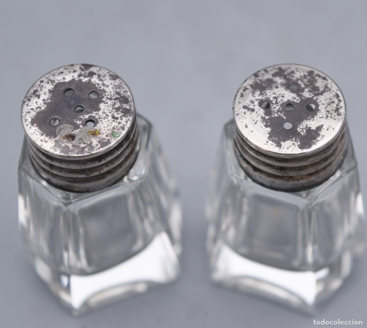 Antig&uuml;edades: Saleros de plata y cristal - Foto 3