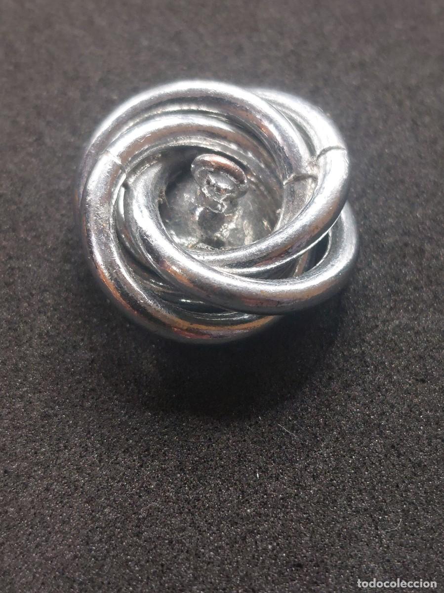 Antig&uuml;edades: BOT&Oacute;N DE METAL Y CRISTAL 17 mm - Foto 2
