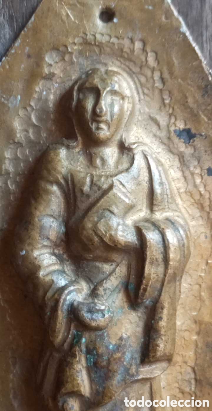 Antig&uuml;edades: Objeto Religioso. Relieve repujado. Siglo XVIII - Foto 16