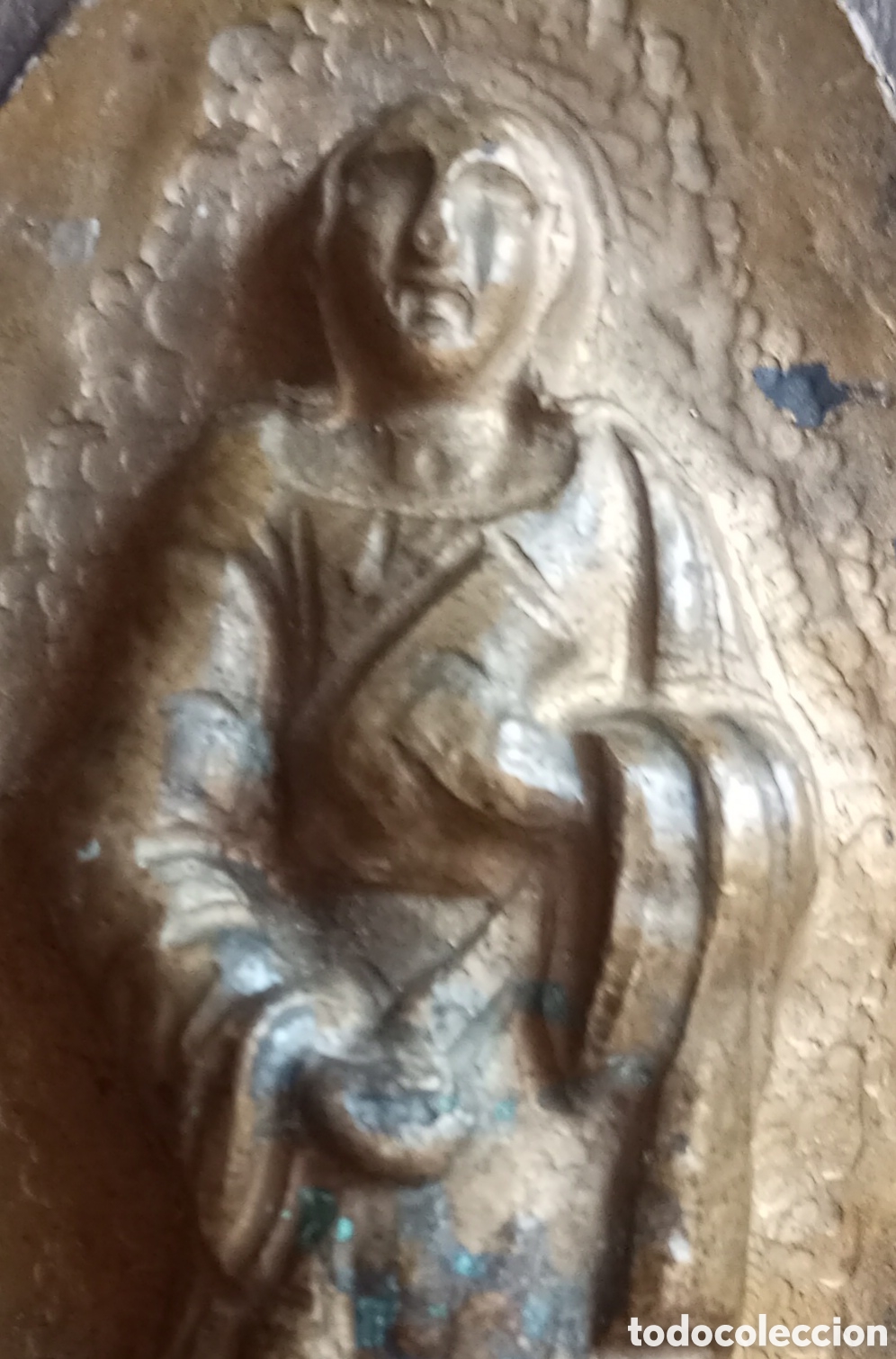 Antig&uuml;edades: Objeto Religioso. Relieve repujado. Siglo XVIII - Foto 17