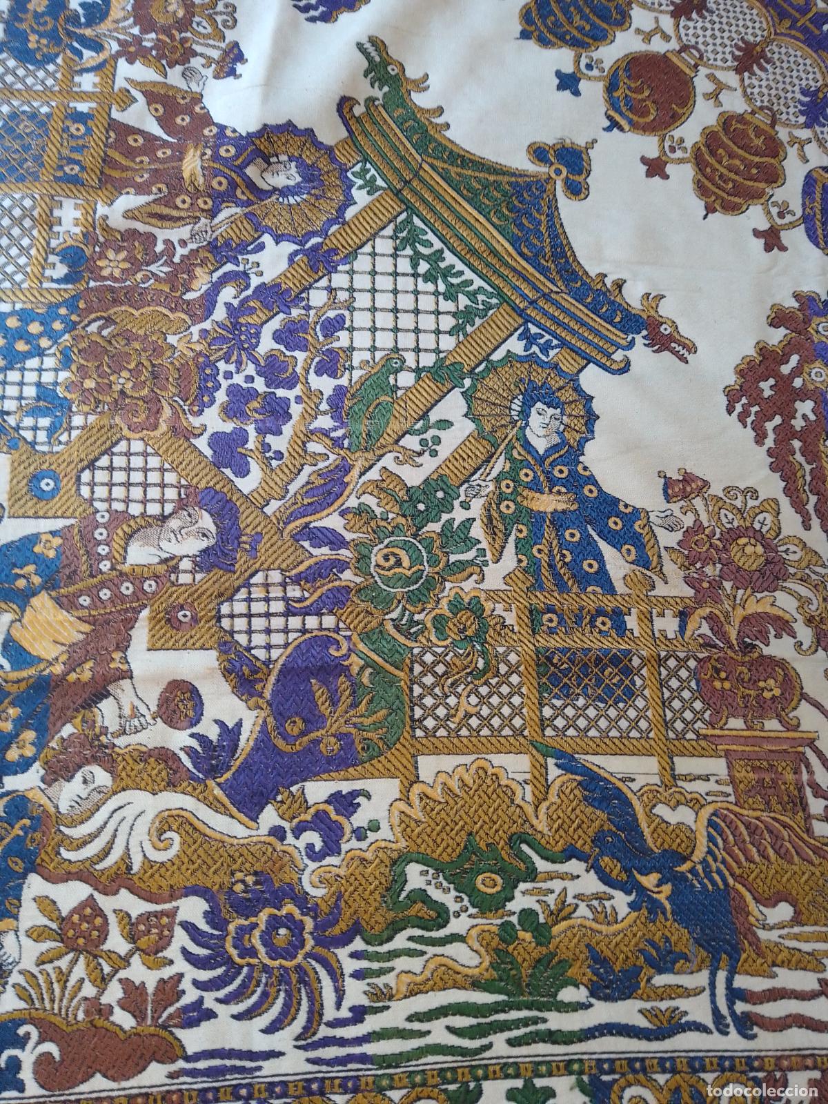 Antig&uuml;edades: Antigua colcha de seda - Foto 8