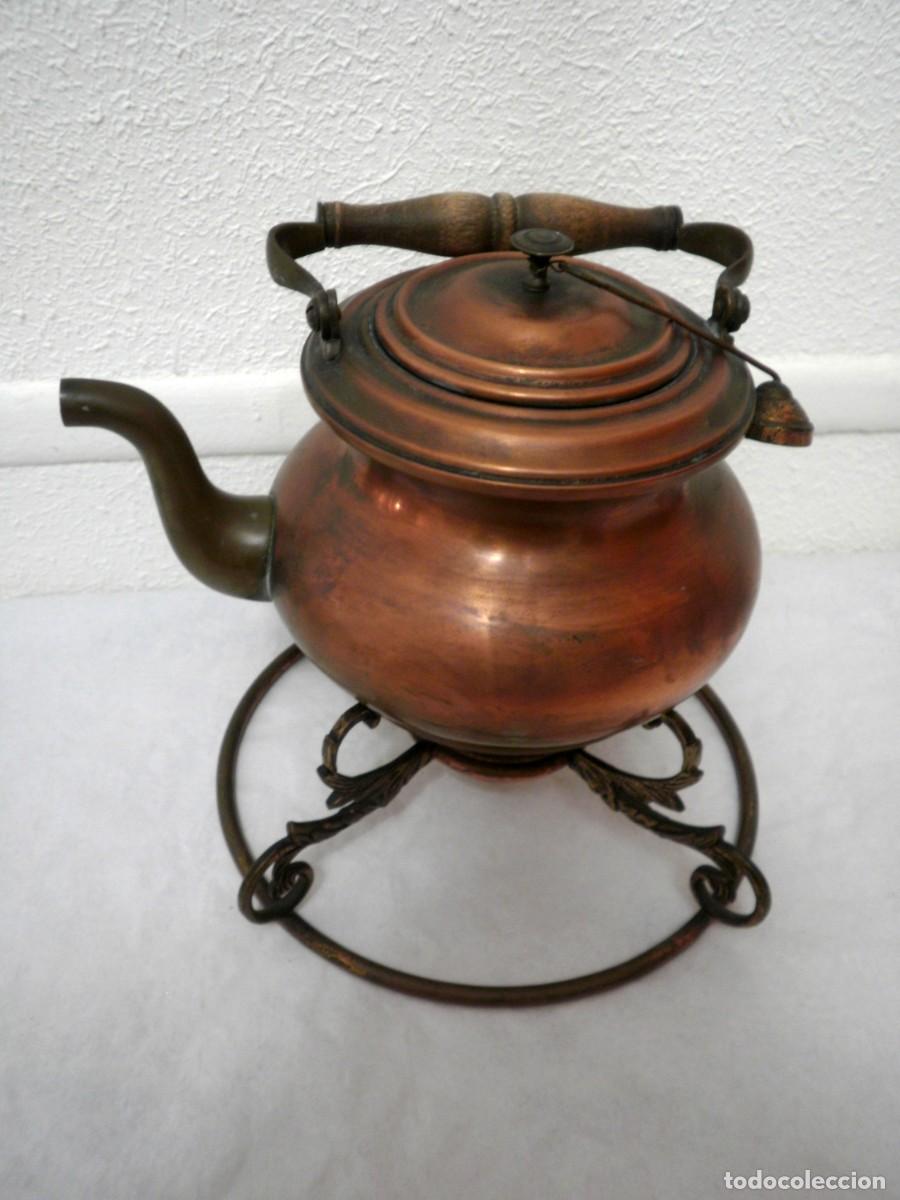 Antig&uuml;edades: Tetera de cobre con quemador - Foto 1