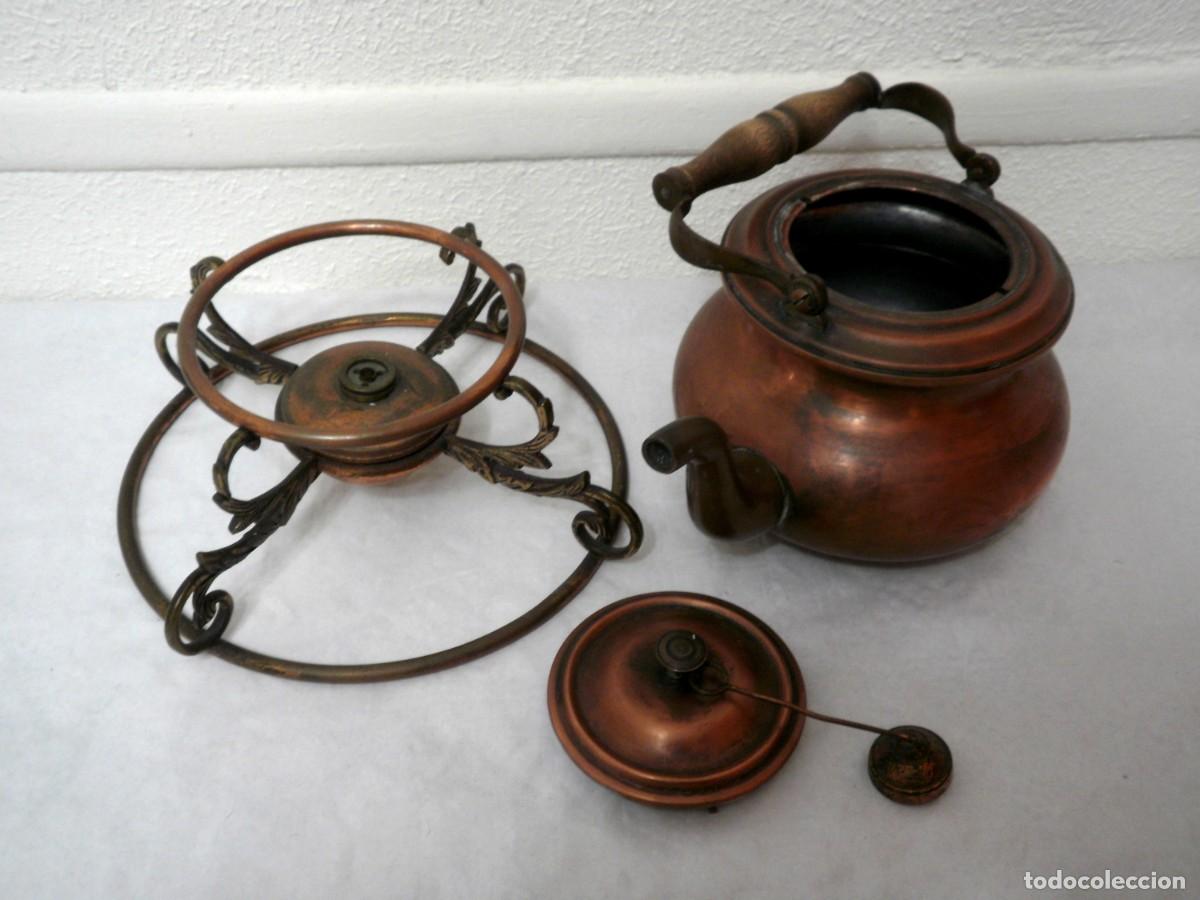 Antig&uuml;edades: Tetera de cobre con quemador - Foto 5