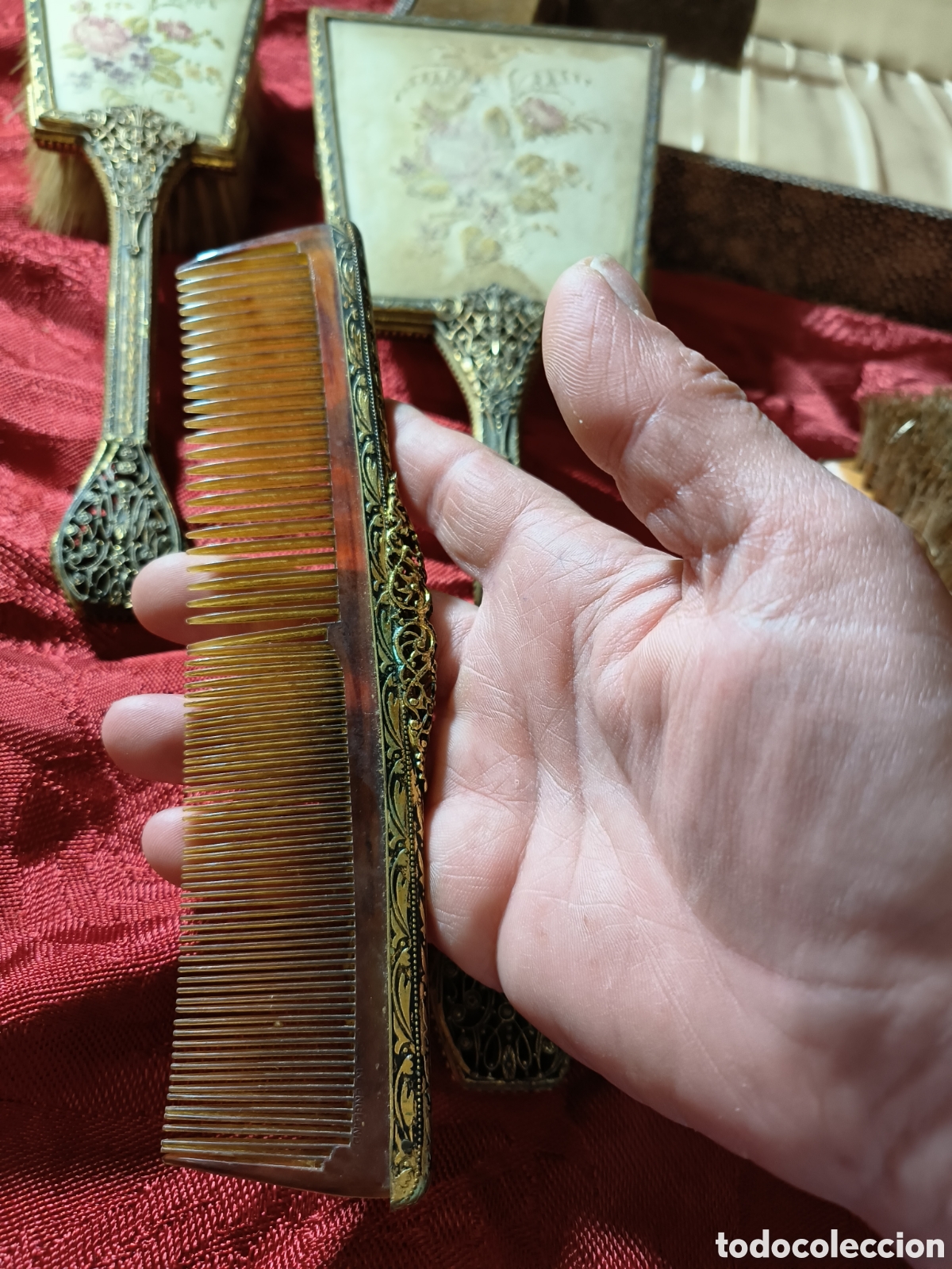 Antig&uuml;edades: Juego tocador en filigrana - Foto 16