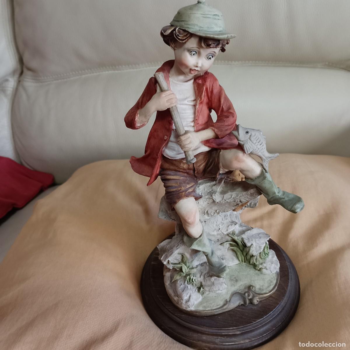 Antig&uuml;edades: CAPODIMONTE NI&Ntilde;O PESCANDO DE GIUSEPPE ARMANI - Foto 1