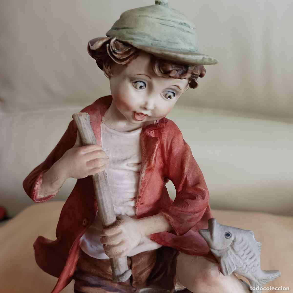 Antig&uuml;edades: CAPODIMONTE NI&Ntilde;O PESCANDO DE GIUSEPPE ARMANI - Foto 6
