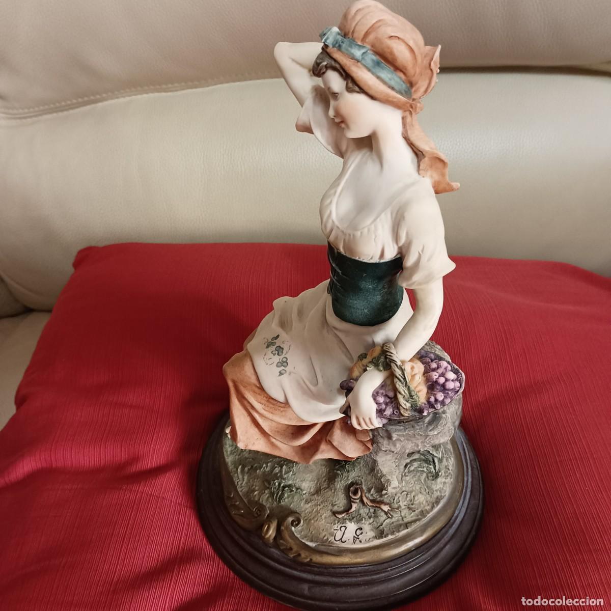 Antig&uuml;edades: CAPODIMONTE DAMA CON CESTO DE FRUTAS DE GIUSEPPE ARMANI - Foto 3
