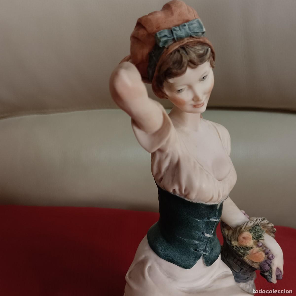 Antig&uuml;edades: CAPODIMONTE DAMA CON CESTO DE FRUTAS DE GIUSEPPE ARMANI - Foto 6