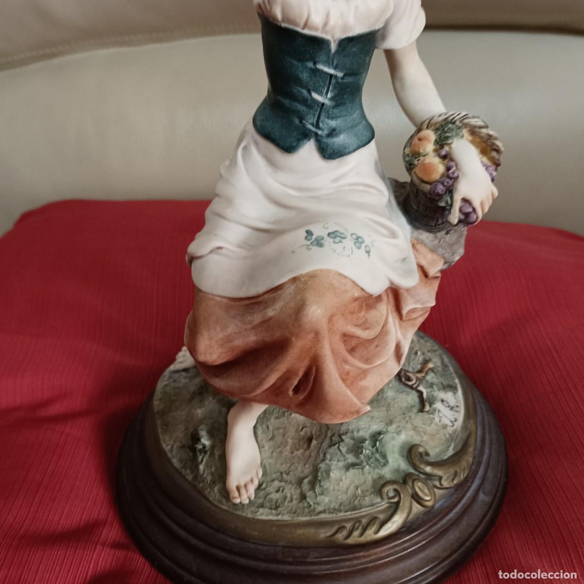 Antig&uuml;edades: CAPODIMONTE DAMA CON CESTO DE FRUTAS DE GIUSEPPE ARMANI - Foto 8