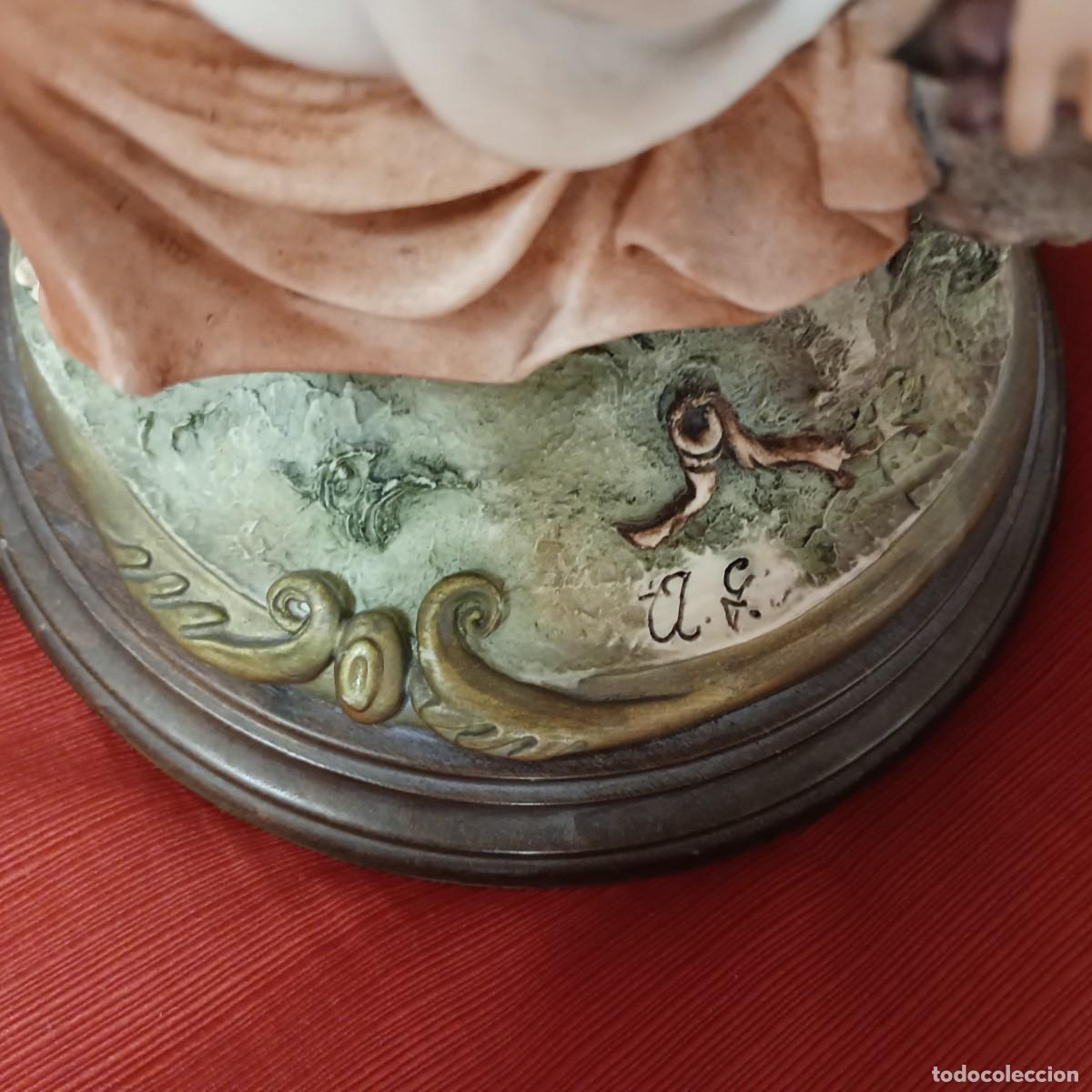 Antig&uuml;edades: CAPODIMONTE DAMA CON CESTO DE FRUTAS DE GIUSEPPE ARMANI - Foto 10