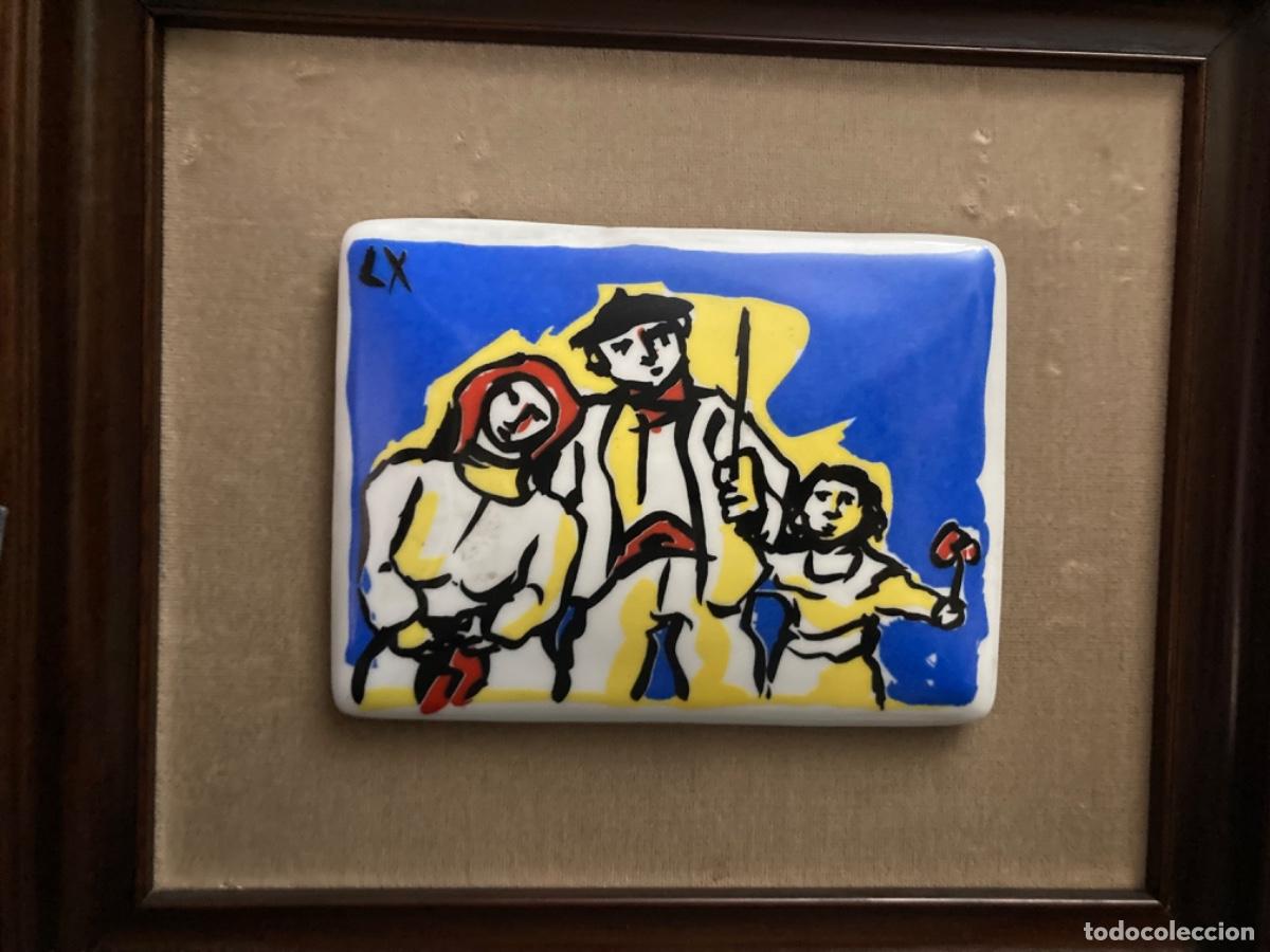 Antig&uuml;edades: Placa de Sargadelos con decoraci&oacute;n de Laxeiro - Foto 2