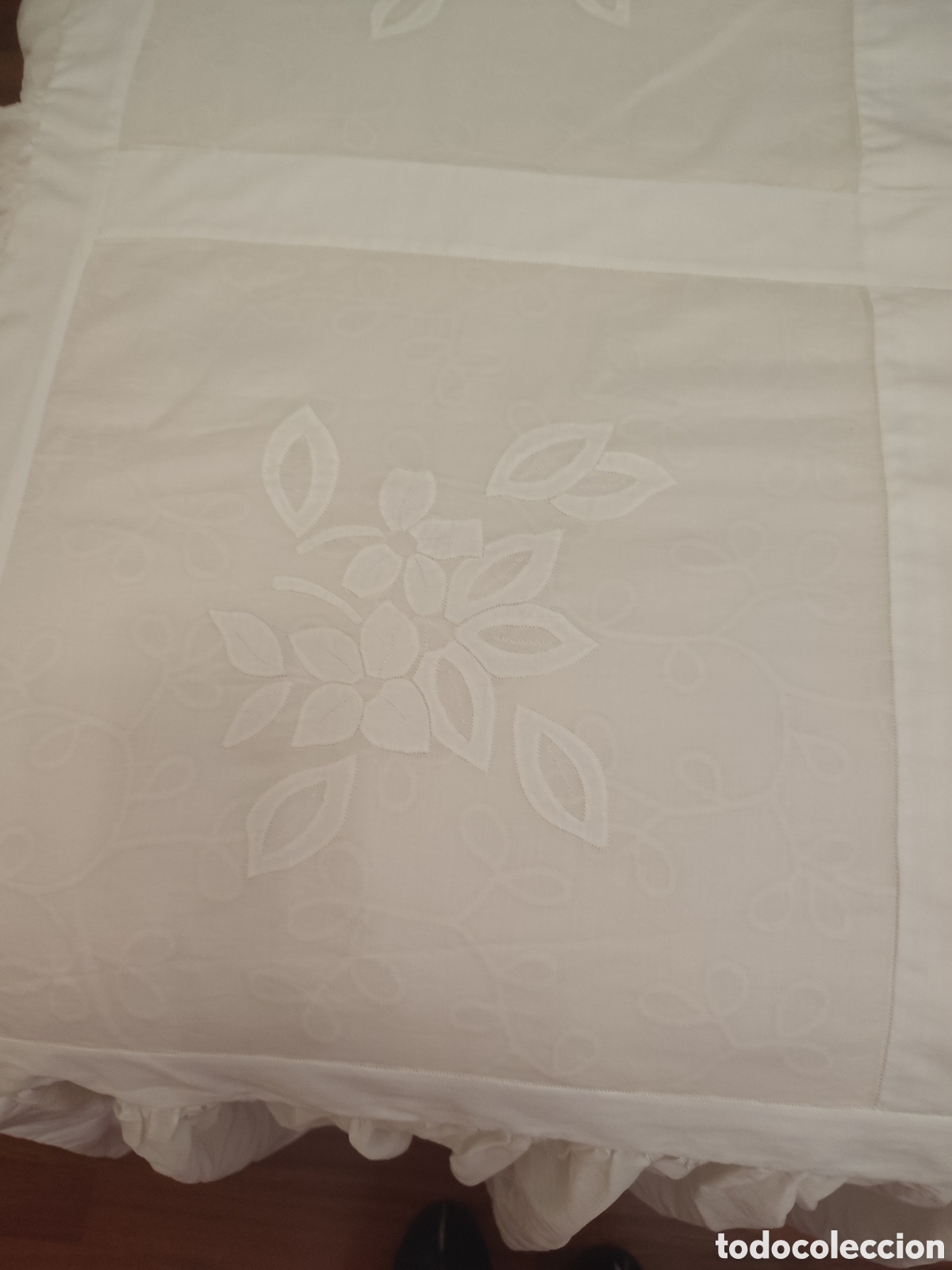 Antig&uuml;edades: Colcha blanca organza - Foto 2