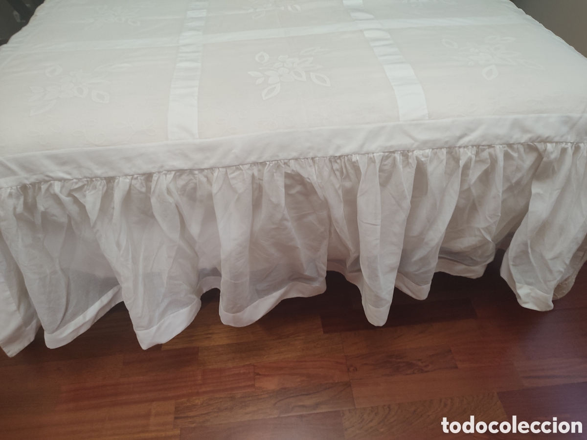 Antig&uuml;edades: Colcha blanca organza - Foto 3