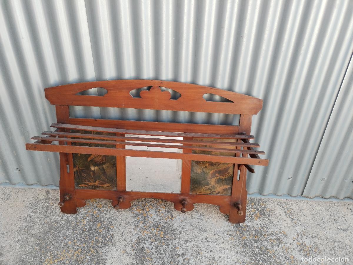 Antig&uuml;edades: espejo perchero antiguo - Foto 3