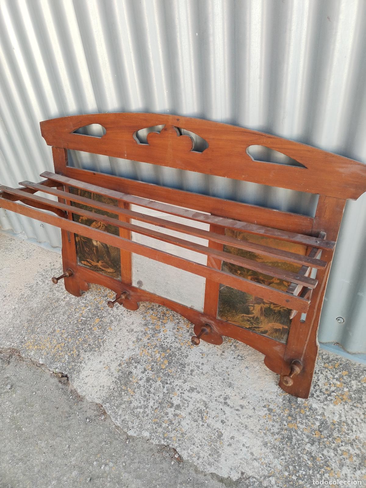Antig&uuml;edades: espejo perchero antiguo - Foto 4