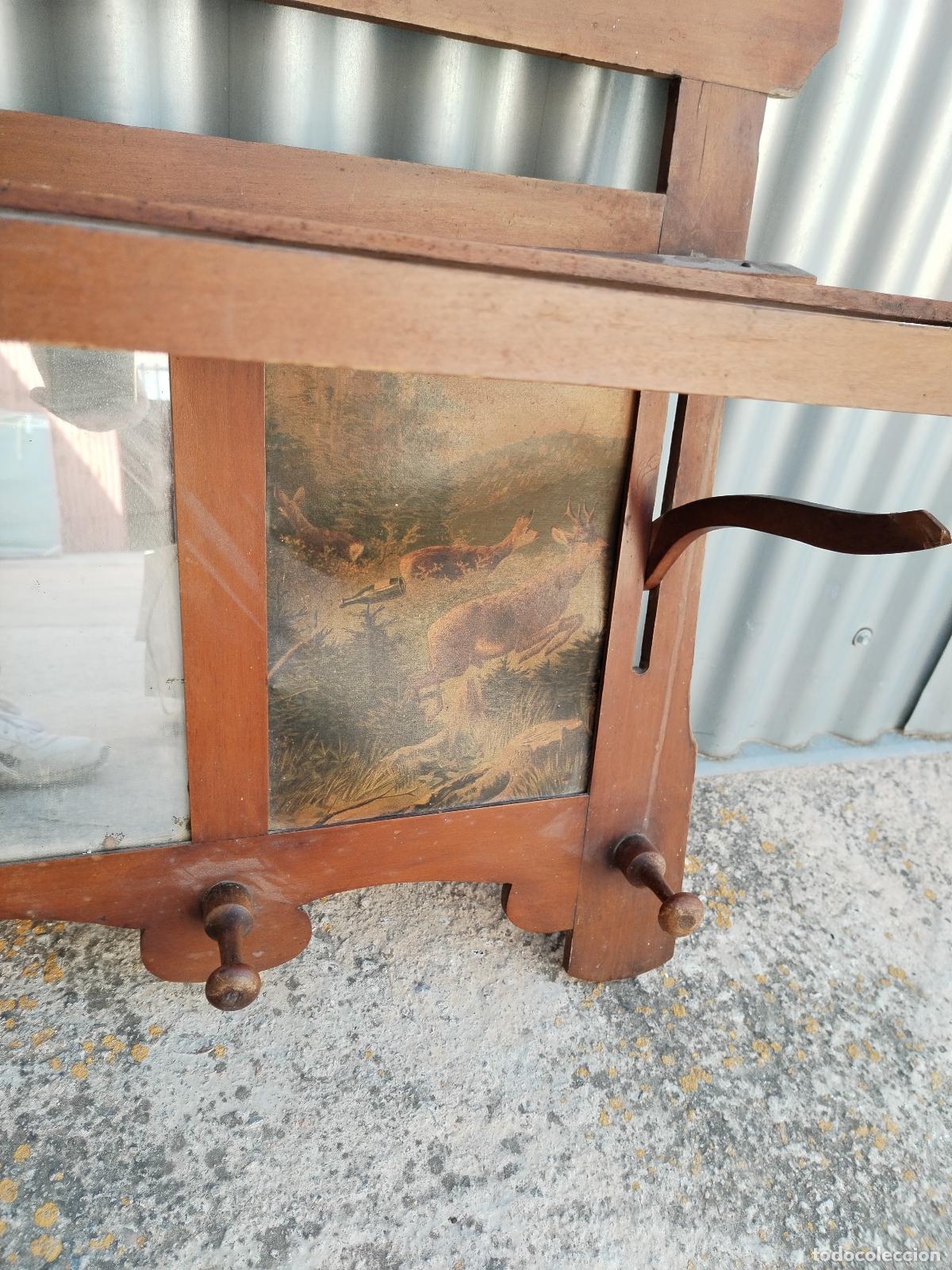 Antig&uuml;edades: espejo perchero antiguo - Foto 5