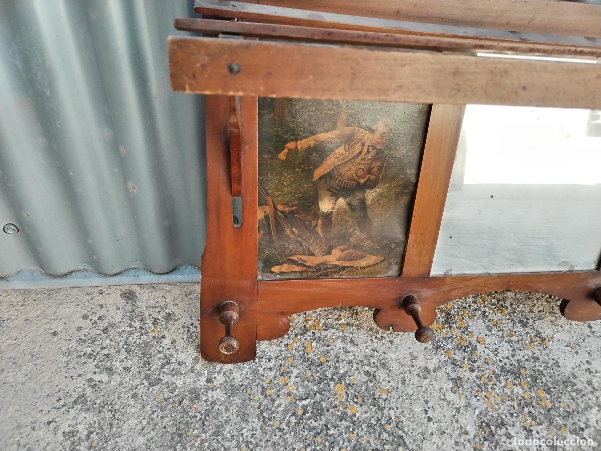 Antig&uuml;edades: espejo perchero antiguo - Foto 6