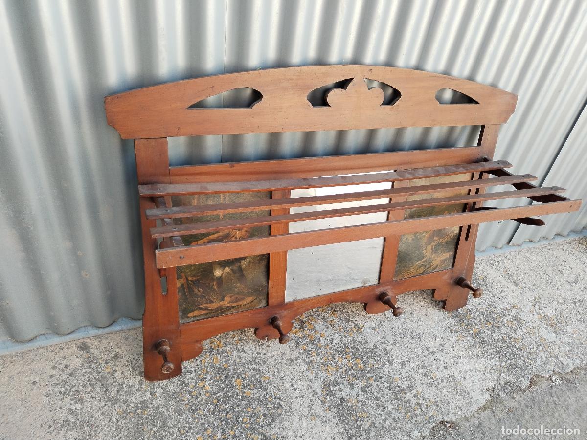 Antig&uuml;edades: espejo perchero antiguo - Foto 7