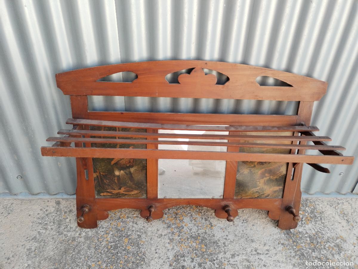 Antig&uuml;edades: espejo perchero antiguo - Foto 1