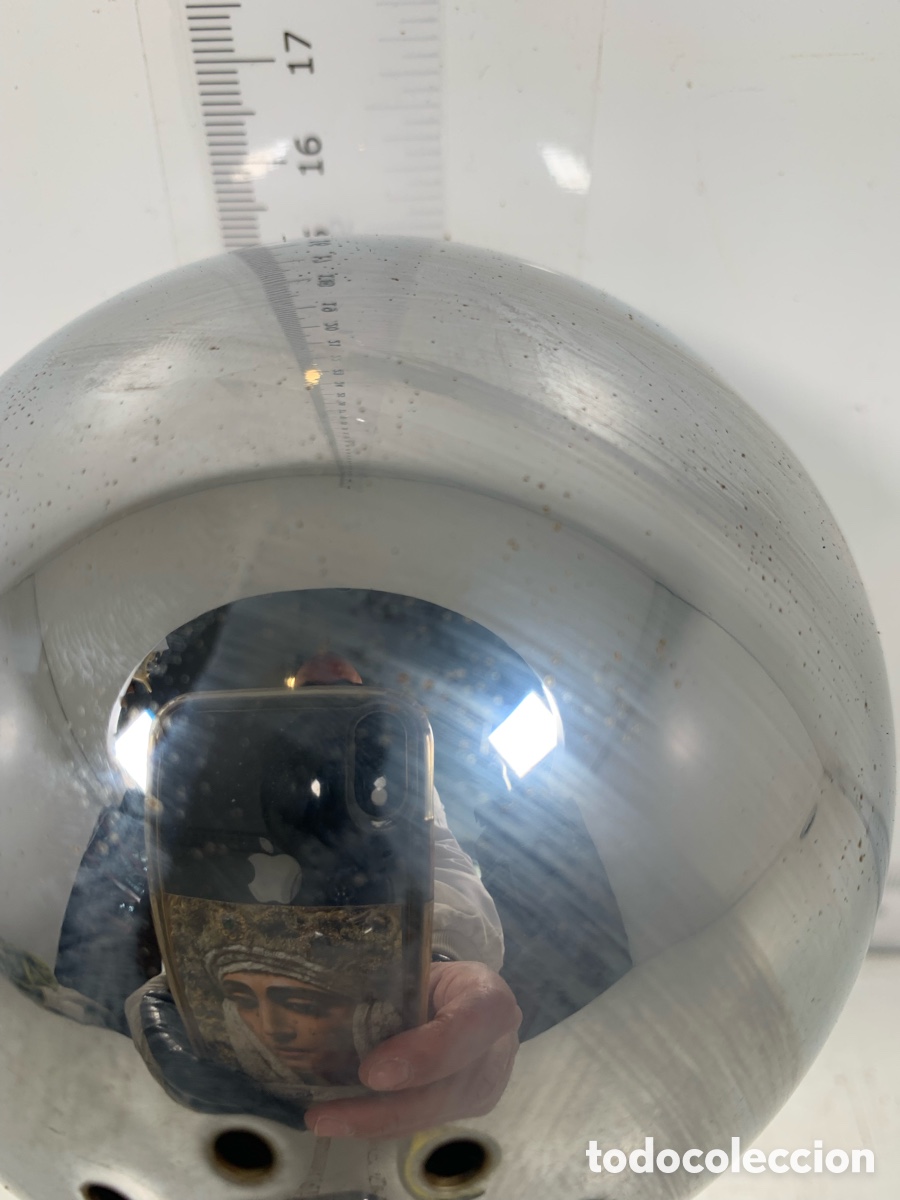 Antig&uuml;edades: 01_ Aplique de l&aacute;mpara cromada - Foto 4