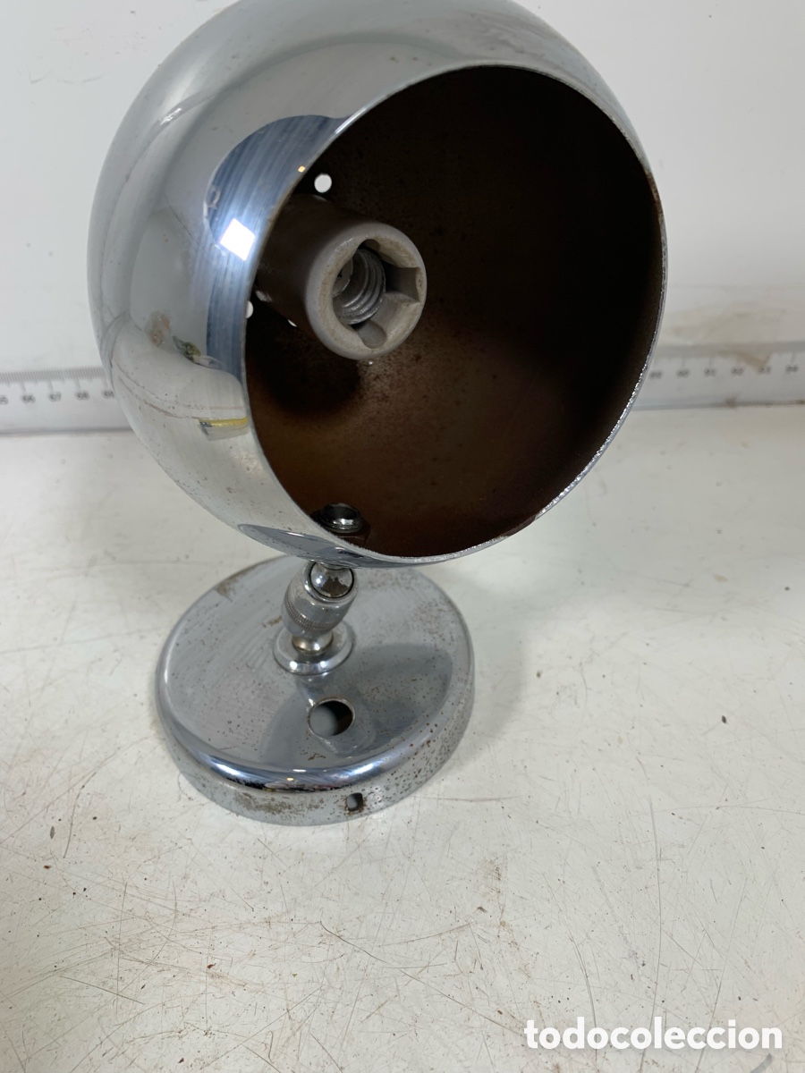 Antig&uuml;edades: 01_ Aplique de l&aacute;mpara cromada - Foto 1