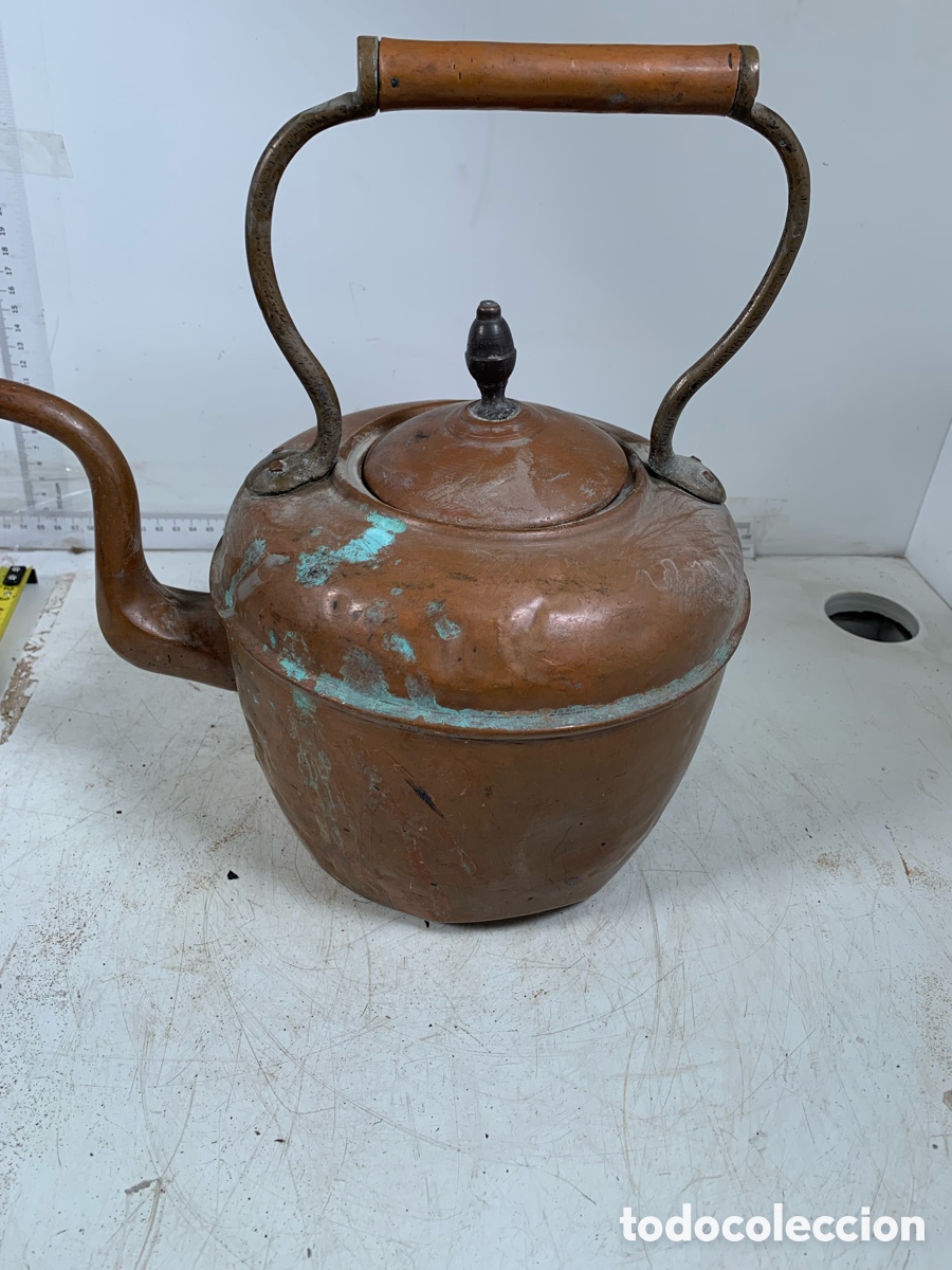Antig&uuml;edades: 01_ Cafetera de cobre - Foto 2