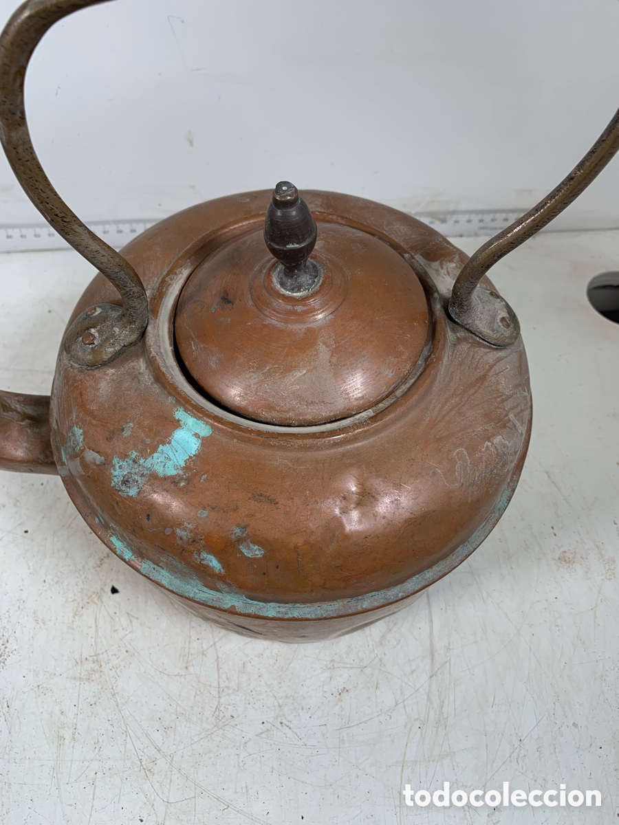 Antig&uuml;edades: 01_ Cafetera de cobre - Foto 3